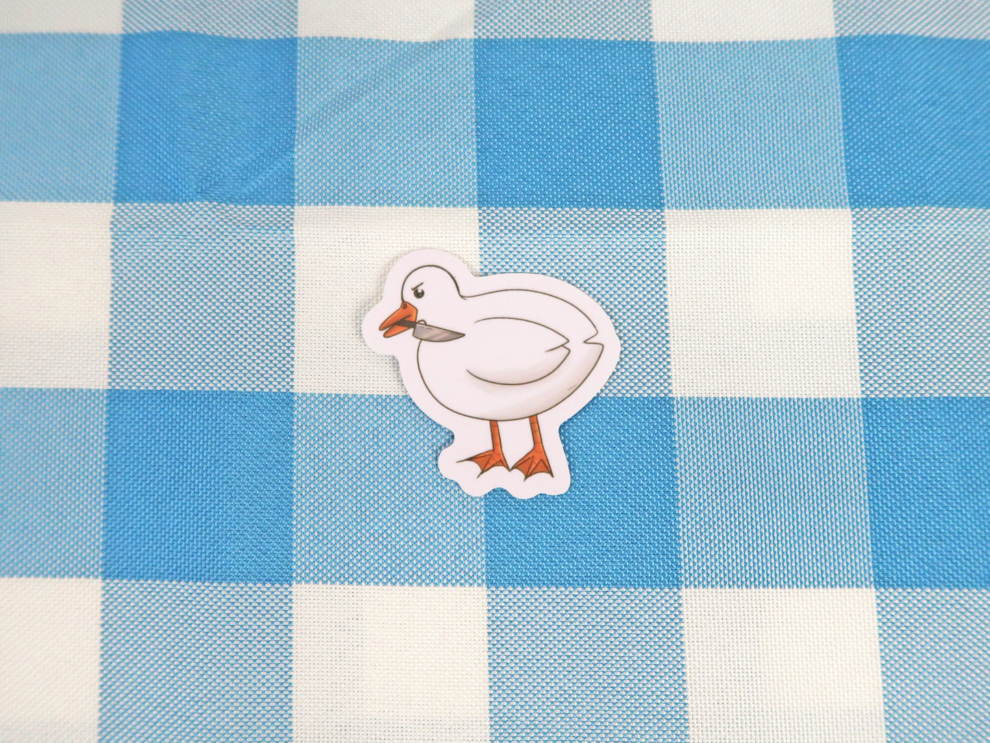 Angry Knife Duck Sticker