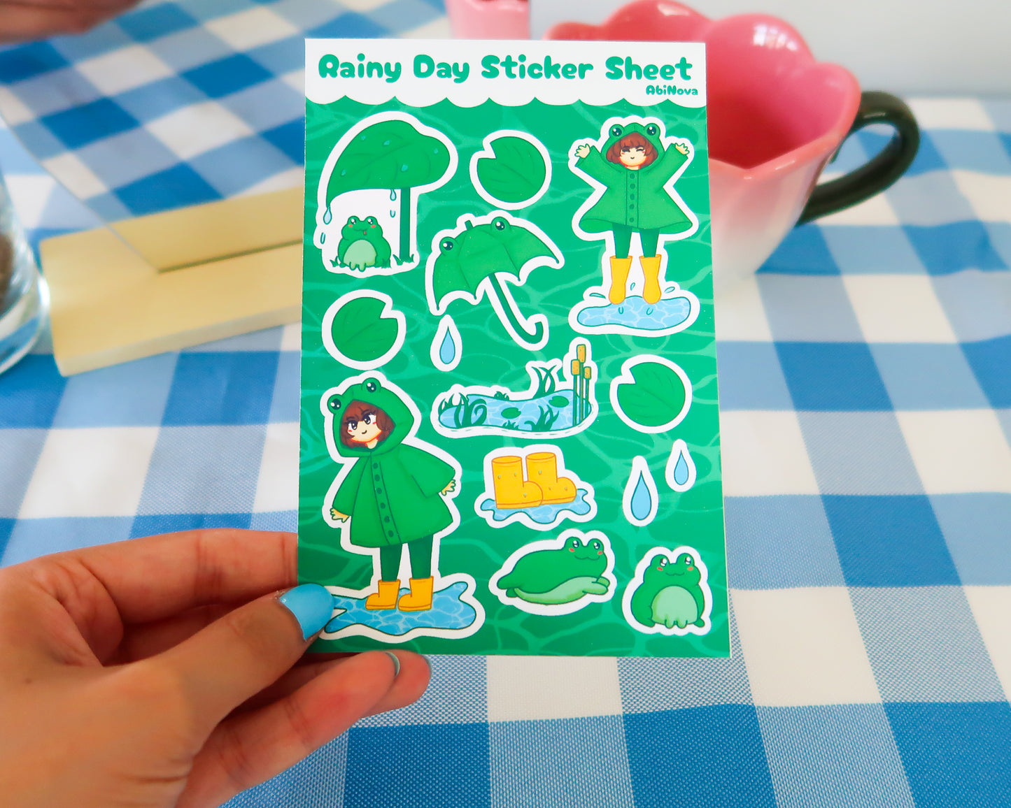 Cute Rainy Day Sticker Sheet