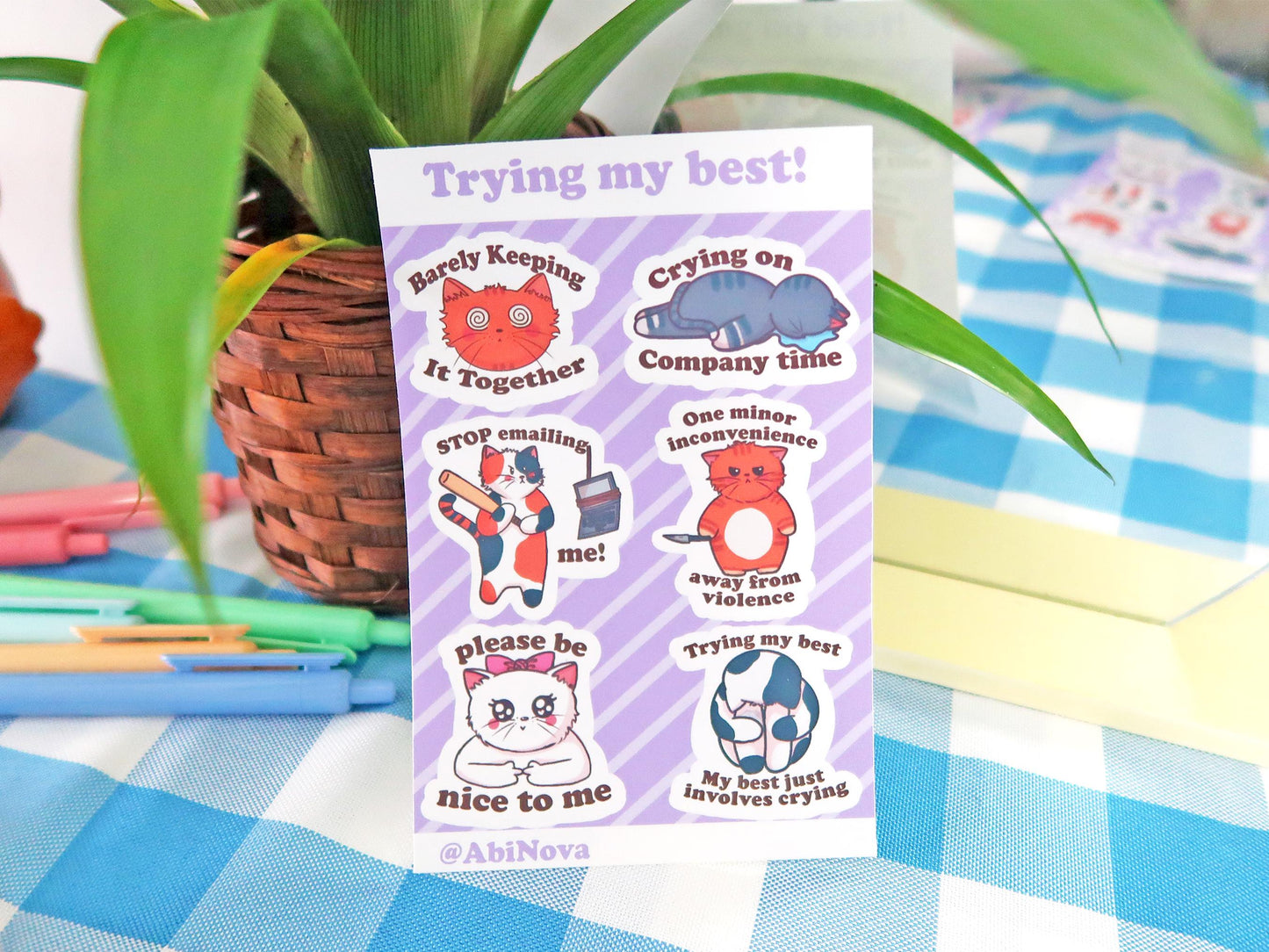 Trying My Best Sticker Sheets