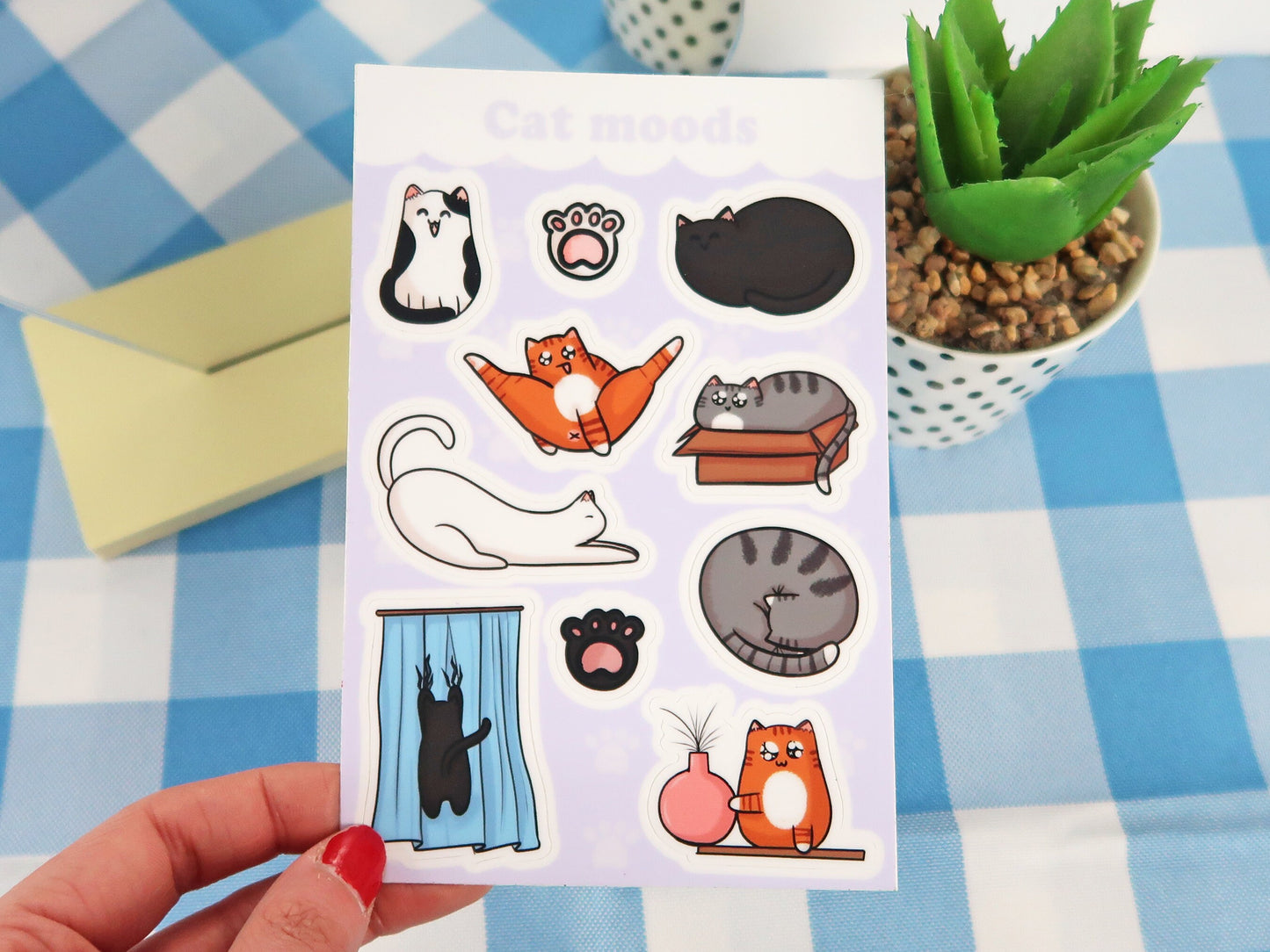 Cat Moods Sticker Sheet