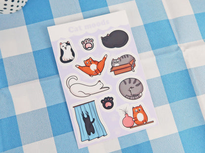 Cat Moods Sticker Sheet
