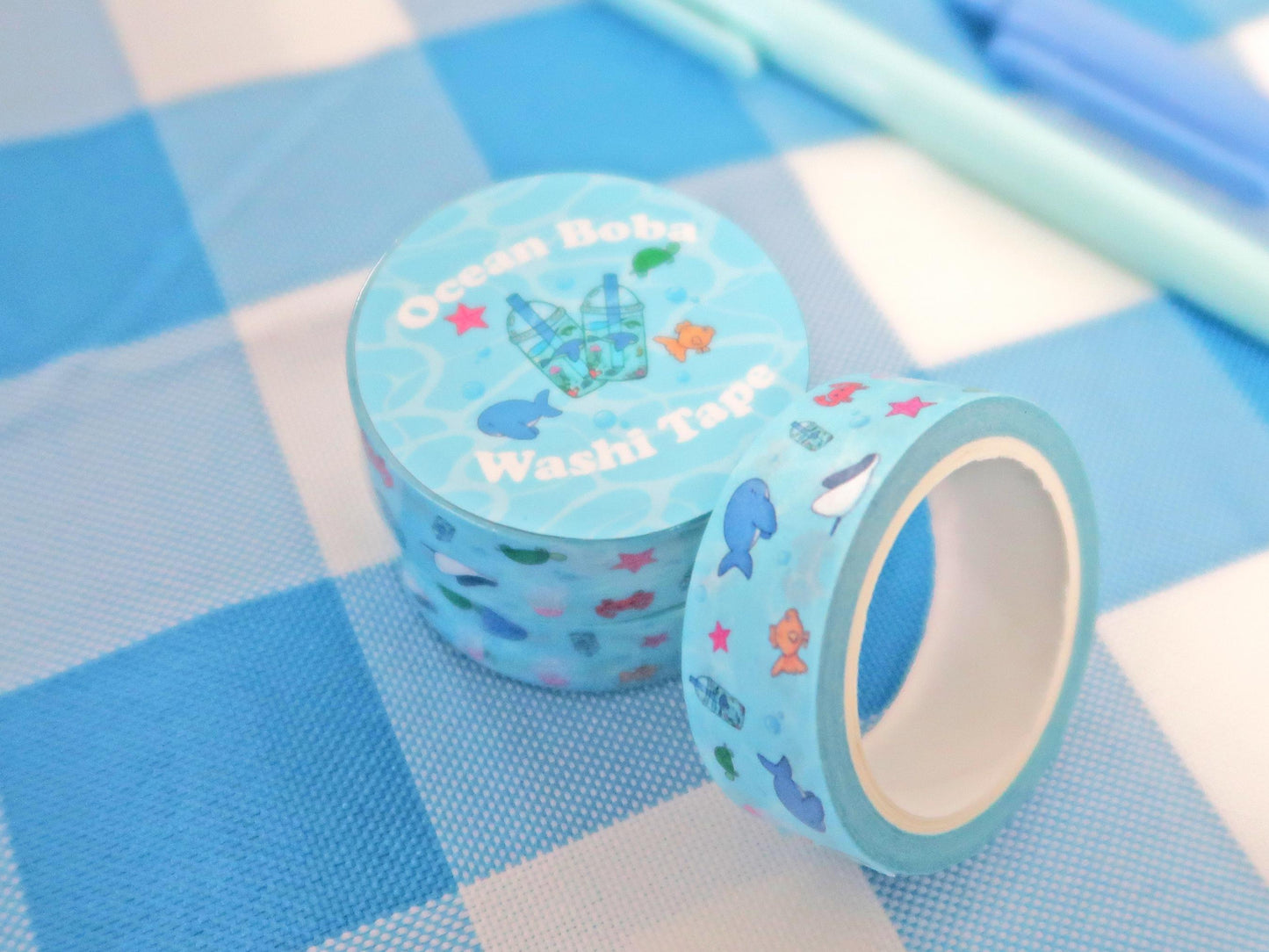 Cute Ocean Boba Washi Tape