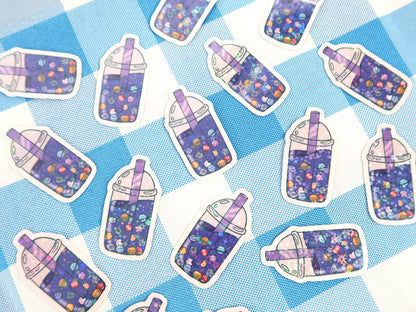 Holographic Space Boba Sticker