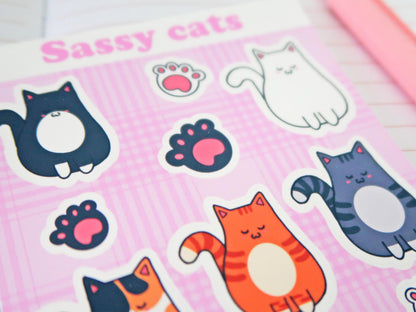 Sassy Cat Sticker Sheets