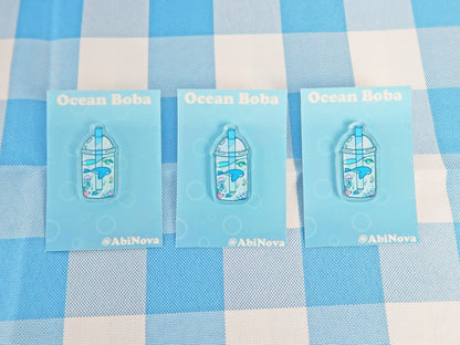 Ocean Boba Acrylic pins