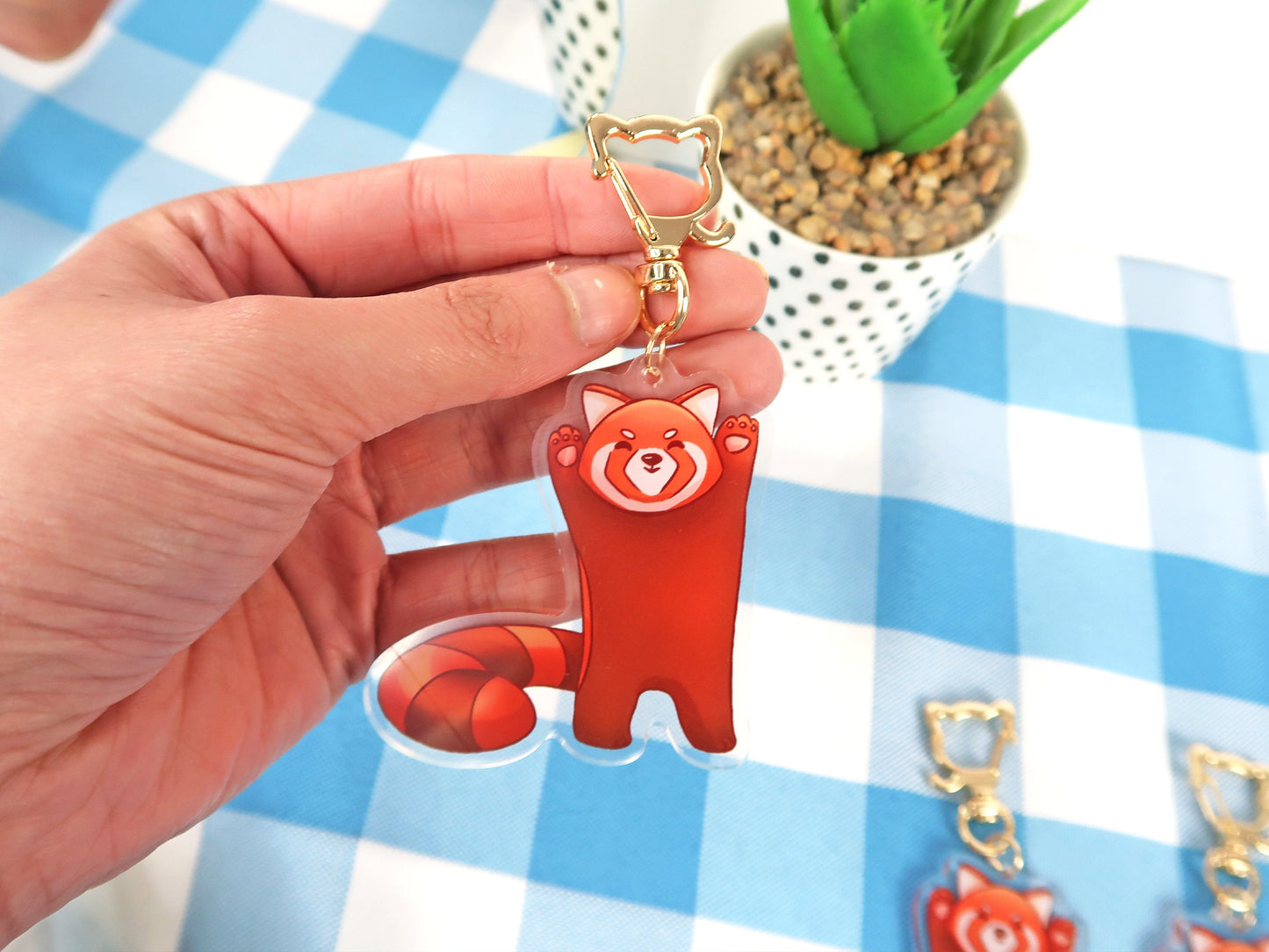 Acrylic Red Panda Keychains