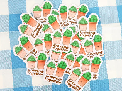 Growing together Sticker
