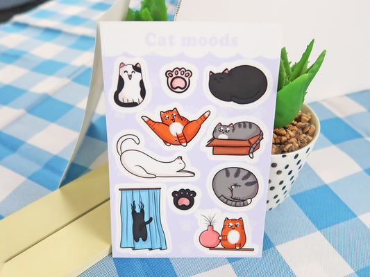 Cat Moods Sticker Sheet