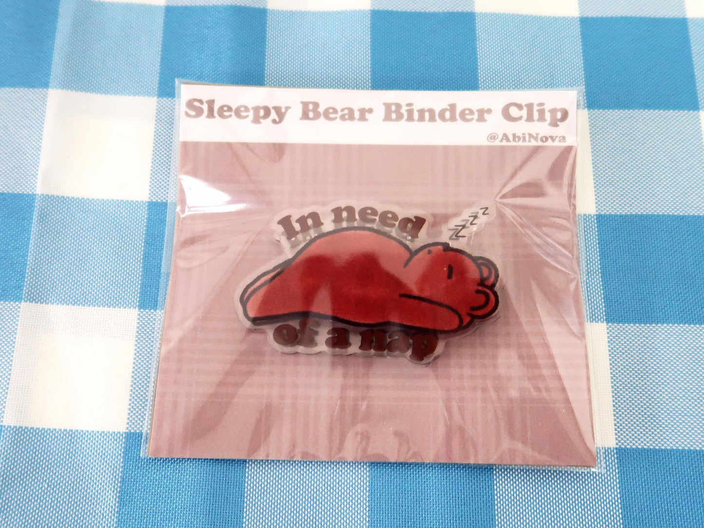 In Need Of A Nap Binder Clip