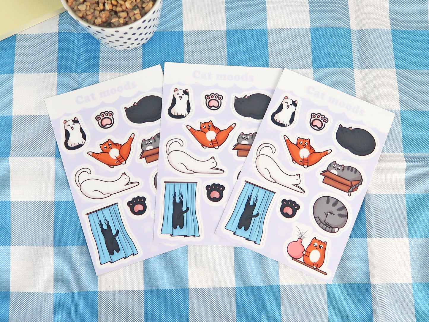 Cat Moods Sticker Sheet