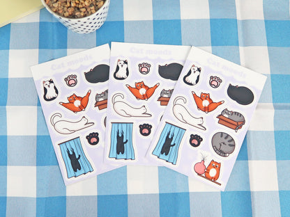 Cat Moods Sticker Sheet