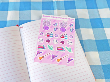 Pastel Witch Sticker Sheet