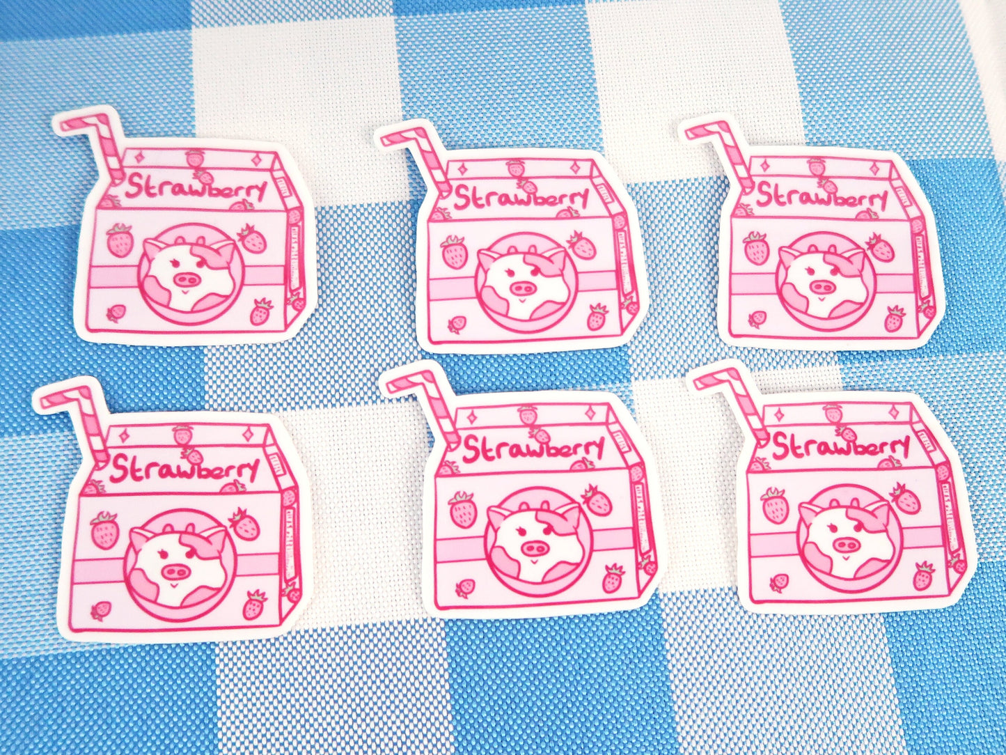 Adorable Strawberry Milk Sticker