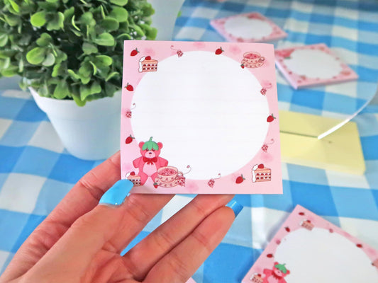 Strawberry Tea Party Sticky Notes