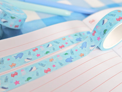 Cute Ocean Boba Washi Tape
