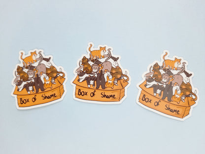 Cat Box Of Shame Sticker