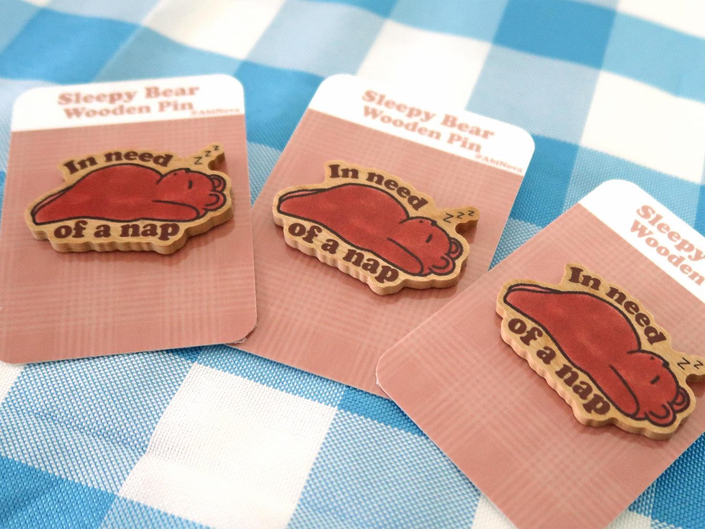 In Need Of A Nap Wooden Pins