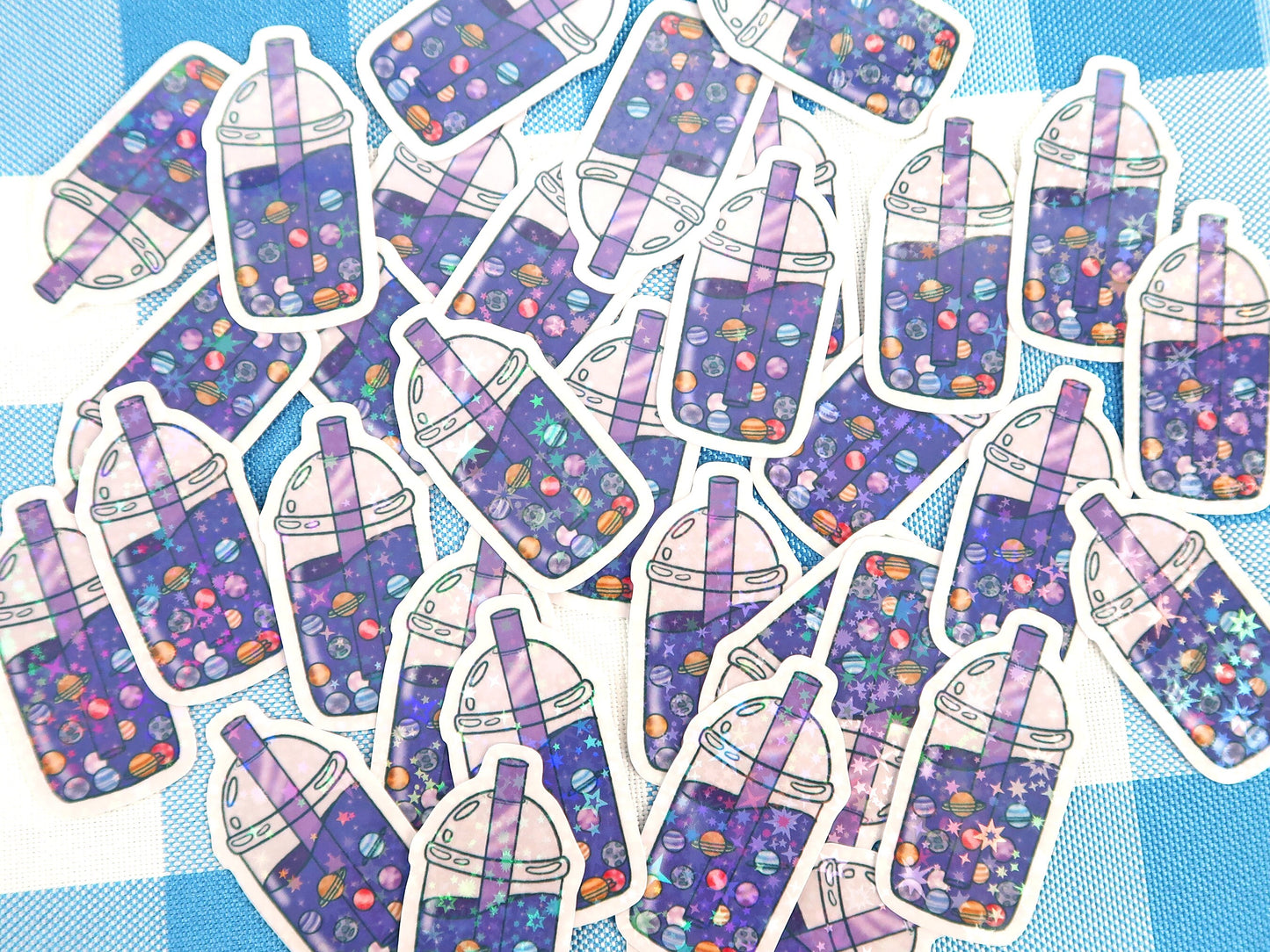Holographic Space Boba Sticker