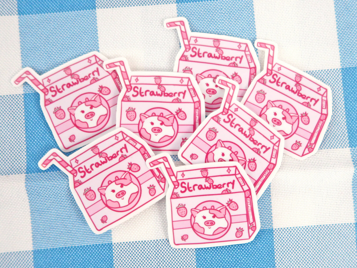Adorable Strawberry Milk Sticker