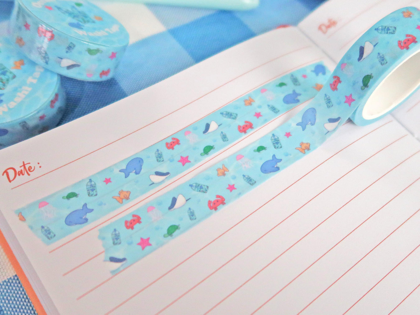 Cute Ocean Boba Washi Tape