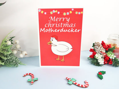 Funny Duck Christmas Card