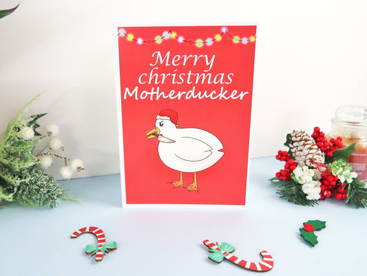 Funny Duck Christmas Card