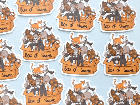 Cat Box Of Shame Sticker