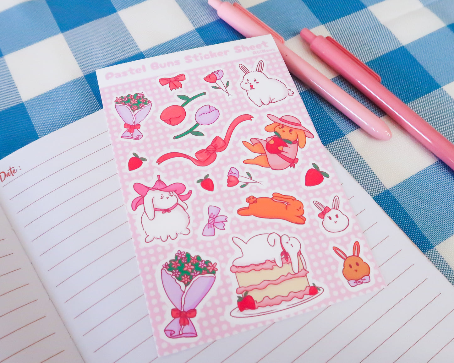Pastel Bunny Sticker Sheets