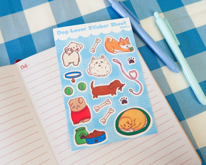 Cute Dog Sticker Sheet