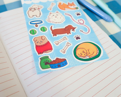 Cute Dog Sticker Sheet