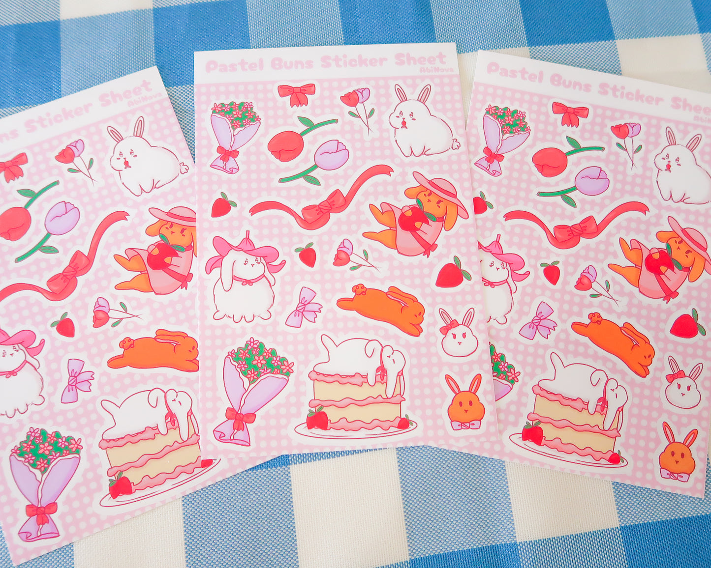 Pastel Bunny Sticker Sheets