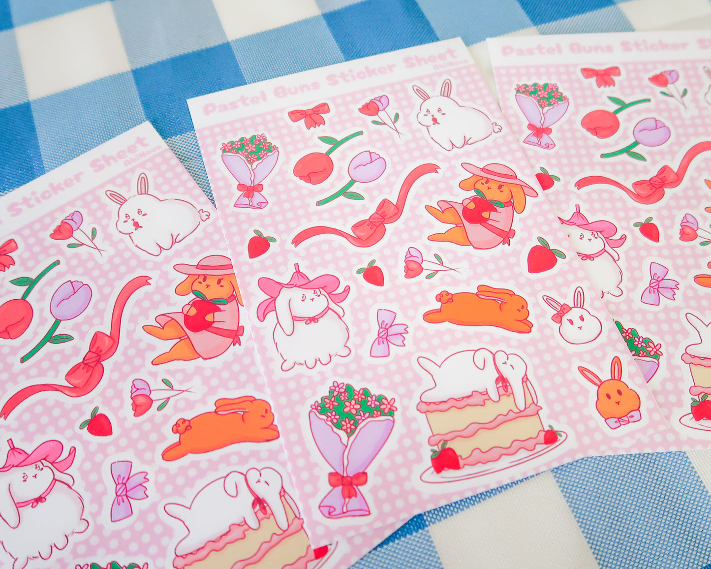 Pastel Bunny Sticker Sheets