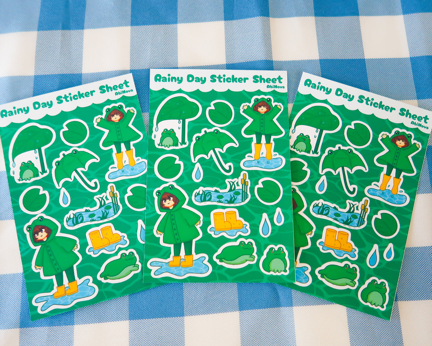 Cute Rainy Day Sticker Sheet