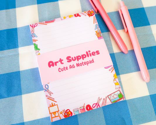 Cute Art & Crafts A6 Notepad
