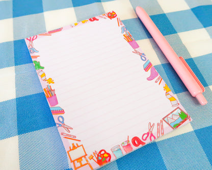 Cute Art & Crafts A6 Notepad