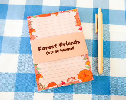 Woodland Critters A6 Notepad