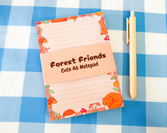 Woodland Critters A6 Notepad