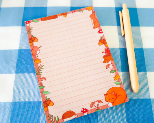 Woodland Critters A6 Notepad
