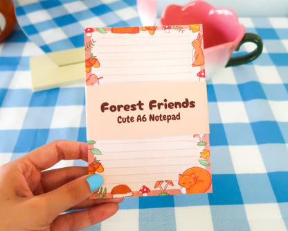 Woodland Critters A6 Notepad
