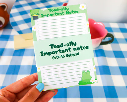 Kawaii Frog A6 Notepad