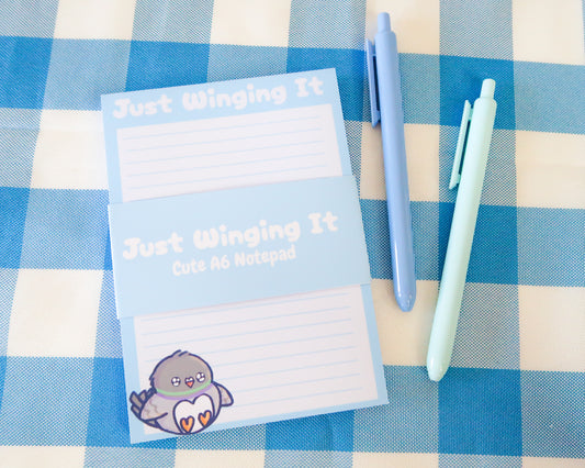 Cute Pigeon A6 Notepad