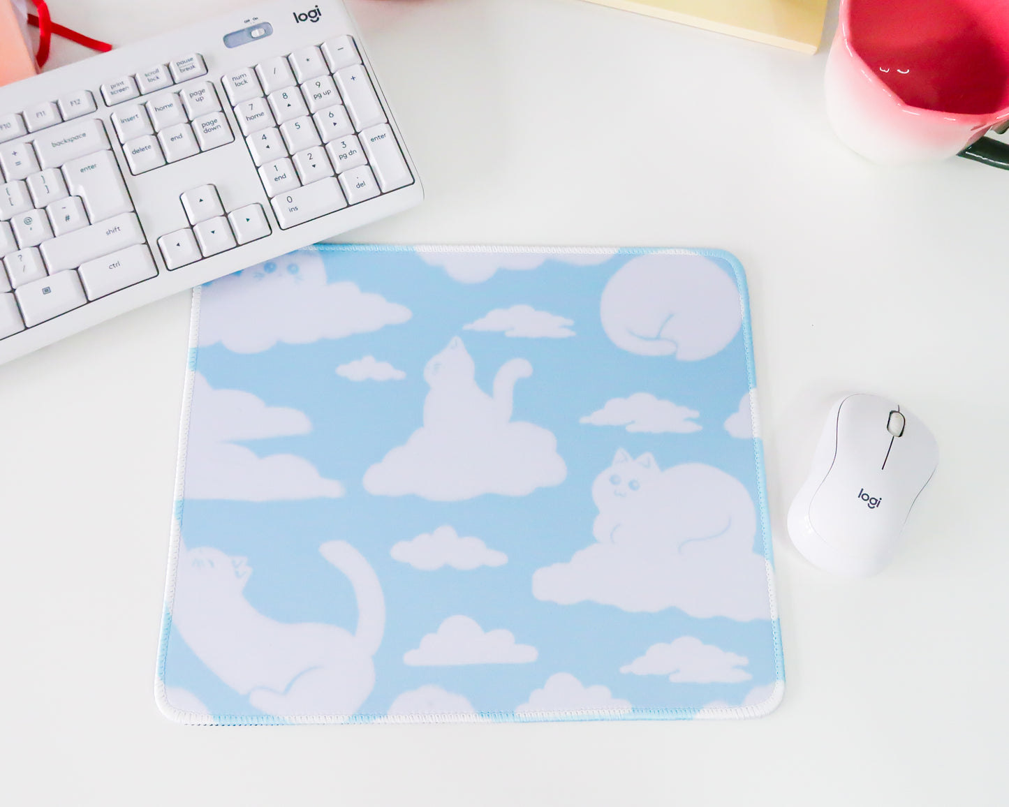 Cat Clouds Mouse Pad
