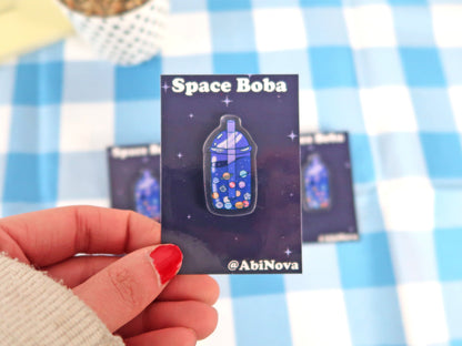 Space Boba Acrylic Pin