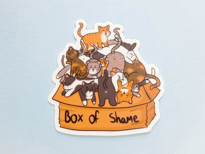 Cat Box Of Shame Sticker