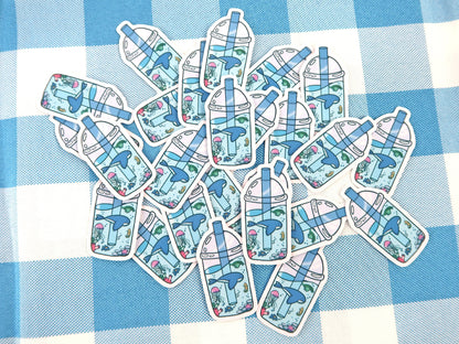 Ocean Boba Die Cut Sticker