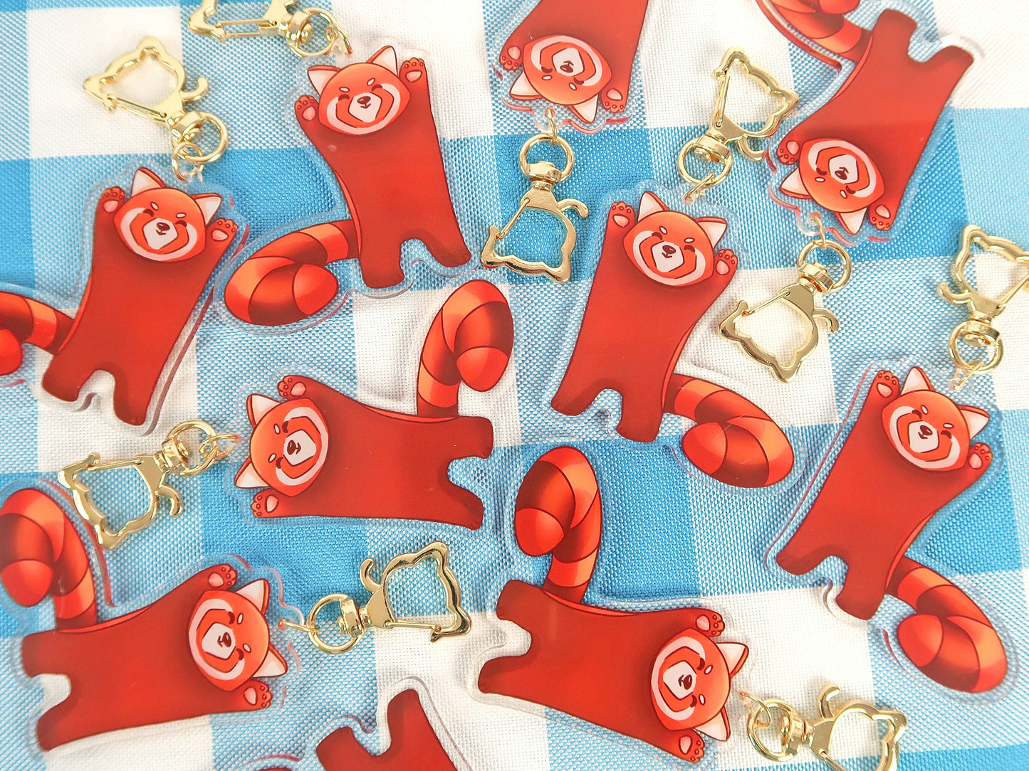 Acrylic Red Panda Keychains