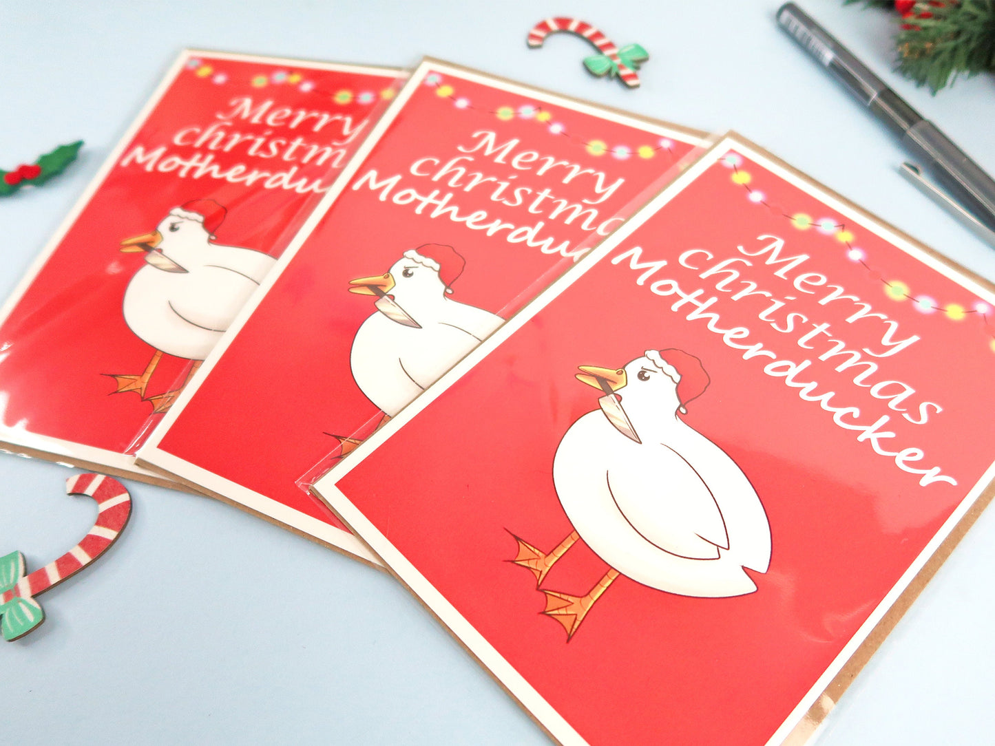 Funny Duck Christmas Card
