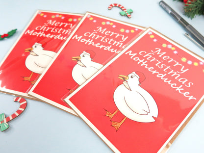 Funny Duck Christmas Card