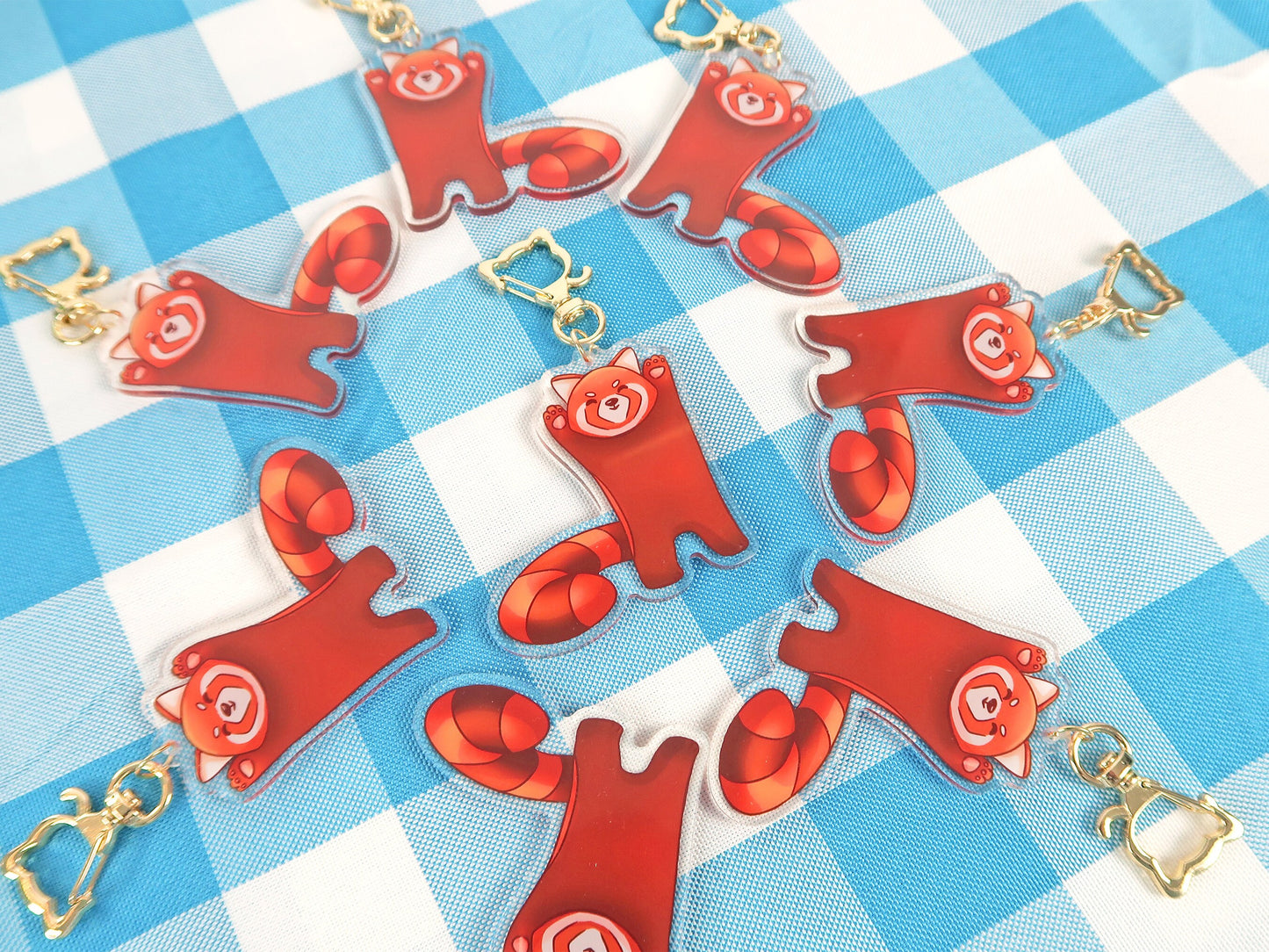 Acrylic Red Panda Keychains