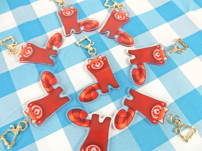 Acrylic Red Panda Keychains